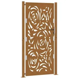 brama-ogrodowa-105x205-cm-stal-nierdzewna-wzor-plomienia