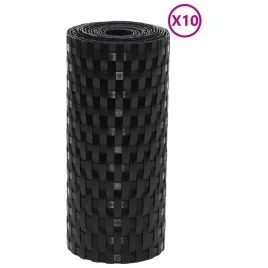 parawany-balkonowe-10-szt-czarne-255x19-cm-rattan-pe