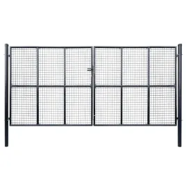 brama-ogrodowa-z-siatki-ocynkowanej-stal-415x175-cm-szara