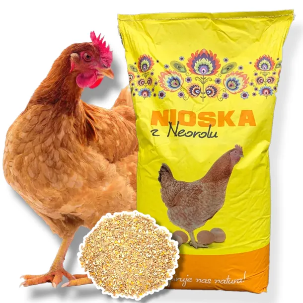 Pasza Dla Kur Niosek Neorol DJ Nioska Sypka Śruta 25KG Wysoka nieśność