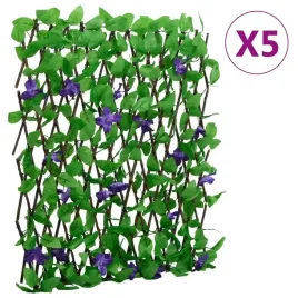 vidaxl-kratki-ze-sztucznym-bluszczem-rozsuwane-5-szt-zielone