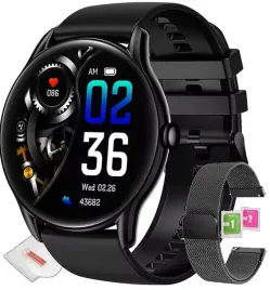 zegarek-smartwatch-sportowy-rozmowy-meski-damski-polskie-menu-czarny-2paski