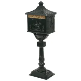 skrzynka-na-listy-na-slupku-w-stylu-vintage-aluminium-zielona