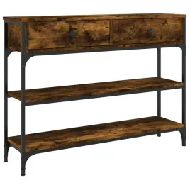 stolik-konsolowy-z-regulowanymi-nozkami-przydymiony-dab-100x25x75-cm