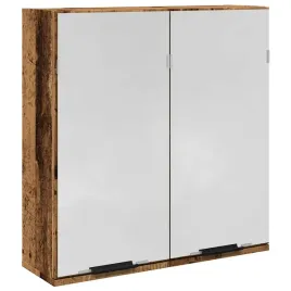 szafka-lazienkowa-z-lustrem-stare-drewno-64x20x665-cm