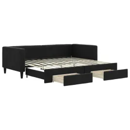 czarna-sofa-z-funkcja-lozka-223x100x68-cm-z-szufladami-na-kolkach