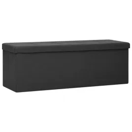 lawka-z-pojemnikiem-tapicerowana-czarnym-sztucznym-lnem-110x38x38-cm