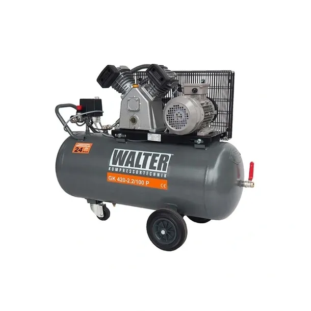 KOMPRESOR TŁOKOWY OLEJOWY SPRĘŻARKA GK 420-2,2/100L WALTER 340L/MIN 2,2KW