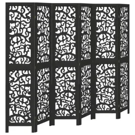parawan-pokojowy-6-panelowy-czarny-lite-drewno-paulowni