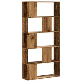 5-poziomowy-regal-na-ksiazki-stare-drewno-805x235x1625-cm