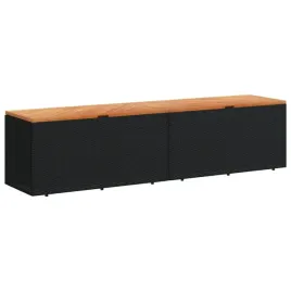 lawka-ogrodowa-z-pojemnikiem-rattan-pe-220x50x54-cm-czarno-brazowa