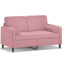2-osobowa-sofa-z-poduszkami-rozowa-120-cm-aksamit