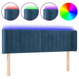 zaglowek-do-lozka-z-led-ciemnoniebieski-147x16x78-88-cm-aksamit
