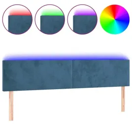 zaglowek-do-lozka-z-led-ciemnoniebieski-160x5x78-88cm-aksamit