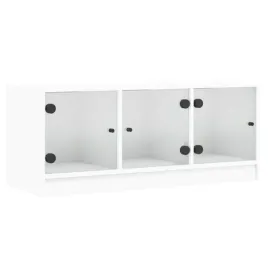 szafka-tv-ze-szklanymi-drzwiami-biala-102x37x42-cm