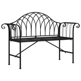 czarna-metalowa-lawka-ogrodowa-2-osobowa-128-x-445-x-88-cm