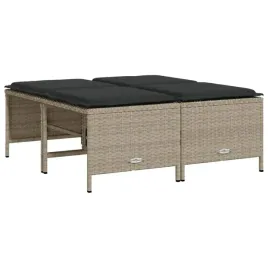 stolki-ogrodowe-jasnoszare-z-poduszkami-ciemnoszarymi-50-x-48-x-365-cm