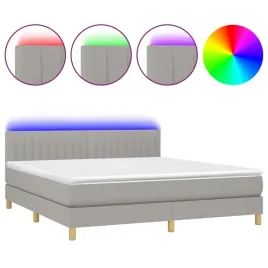 lozko-kontynentalne-z-materacem-i-diodami-led-jasnoszare-203-x-160-x-7