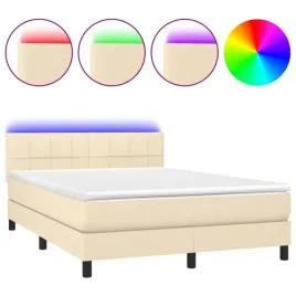 lozko-kontynentalne-z-materacem-140x190-cm-kremowe-z-diodami-led