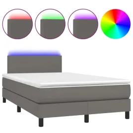 lozko-kontynentalne-szare-203-x-120-x-78-88-cm-z-materacem-i-diodami-led