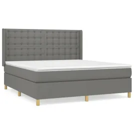 lozko-kontynentalne-ciemnoszare-203-x-183-x-118-128-cm-z-materacem-180-x