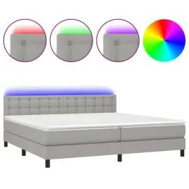 lozko-kontynentalne-z-materacem-i-diodami-led-jasnoszare-203-x-200-x-7