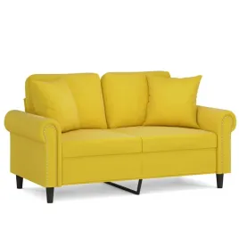2-osobowa-sofa-z-poduszkami-zolta-120-cm-aksamit