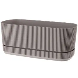 doniczka-plastikowa-z-podstawka-oslonka-29x13-cm-mat-bezowa-prazkowany-wzor