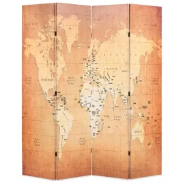 skladany-parawan-160x170-cm-nadruk-mapy-swiata-zolty