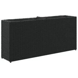 donica-ogrodowa-z-2-wkladami-czarna-90x20x40-cm-polirattan