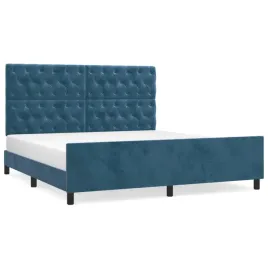 rama-lozka-z-zaglowkiem-ciemnoniebieska-203-x-166-x-118-128-cm