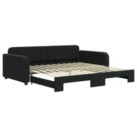 czarna-rozkladana-lezanka-sofa-aksamitna-223-x-110-x-71-cm