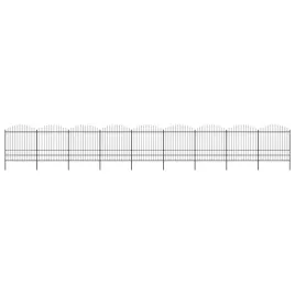 ogrodzenie-ogrodowe-z-wlocznia-stalowe-16035x200-cm-czarne
