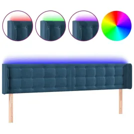 zaglowek-do-lozka-z-led-ciemnoniebieski-183x16x78-88-cm-aksamit