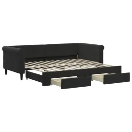 rozkladana-sofa-z-funkcja-lozka-z-szufladami-aksamit-czarny-229x192