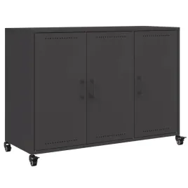 szafka-na-kolkach-z-3-drzwiami-stal-walcowana-czarna-1005x39x72-cm