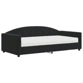 lozko-dzienne-2-w-1-z-materacem-aksamitne-czarne-222-x-110-x-75-cm