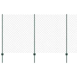 ogrodzenie-z-slupkami-zielony-1-4-x-25-m-stal