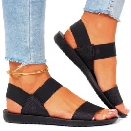 sandaly-damskie-sportowe-na-gumie-czarne-na-lato