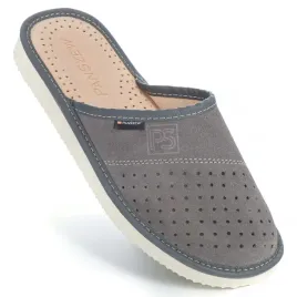 panszew-klasyczne-kapcie-meskie-domowe-pantofle-skorzane-szare-40-46