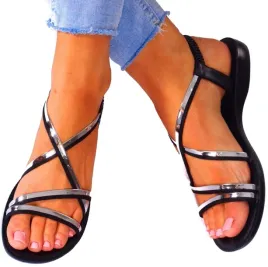 czarne-sandaly-damskie-eleganckie-plaskie-lekkie