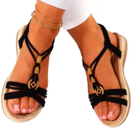 sandaly-damskie-czarne-profilowane-z-gumeczkami