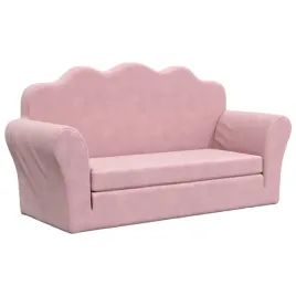 2-os-sofa-dla-dzieci-rozkladana-rozowa-miekki-plusz