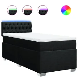 lozko-kontynentalne-z-led-czarne-190-x-90-x-1005-cm-materac-90-x-190