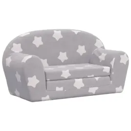 rozkladana-sofa-dla-dzieci-2-w-1-plusz-jasnoszary-w-gwiazdki-84x34-90x4