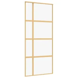 drzwi-przesuwne-zlote-90x205-cm-przezroczyste-szklo-esg
