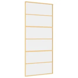 drzwi-przesuwne-zlote-90x205-cm-przezroczyste-szklo-esg