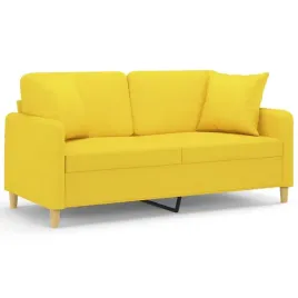2-osobowa-sofa-z-poduszkami-jasnozolta-140-cm-tkanina