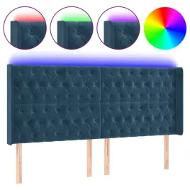 zaglowek-do-lozka-z-led-ciemnoniebieski-203x16x118-128-cm