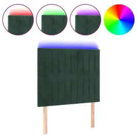 zaglowek-do-lozka-z-led-ciemnozielony-80x5x118-128cm-aksamit